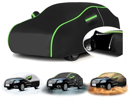 Telo Copriauto per Asia Motors Motors Rocsta (359 x 169 x 185cm),Copriauto di Protezione-Resistente a Pioggia & Neve + Resistente ai Raggi UV + Anti-polvere+Design Areato