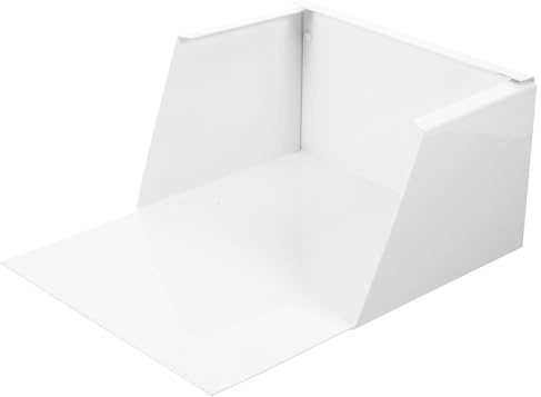 BUGUUYO Vaschetta di Scarico per Grondaia in Alluminio Bianco 225x175x100 Mm, Paraspruzzi per Pluviali Resistente alle Intemperie, Estensione per Scarico Acqua Piovana, Adatta per Edifici