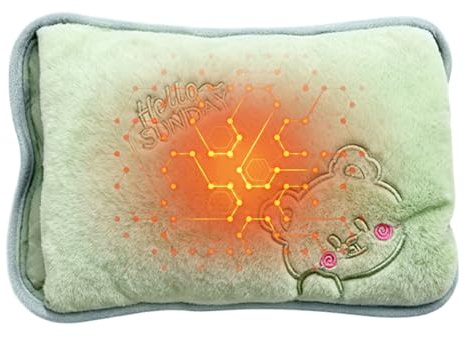 Hot Water Bottle - Thermal Flask, 1 Count Leak-Proof Bag for Muscle Relief, Rubber Vessel with Fleece Jacket, Healthcare, Body Warmer for Cramps, Joints and Monthly Cycle Comfort