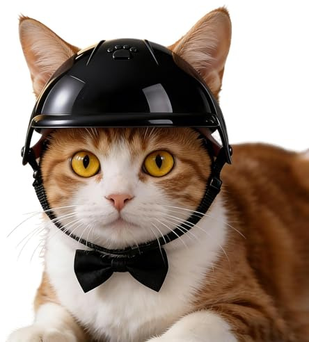Helm für Haustiere | Eleganter Helm mit verstellbarem Kinnriemen, Helm für kleine Hunde | integriert eine unverwechselbare Ohrraumstruktur für die Aufrechterhaltung des HMoto Aktivitäten