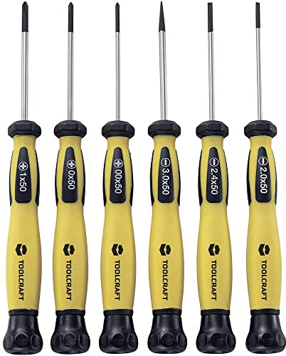 TOOLCRAFT Elektronik- u. Feinmechanik, ESD Schraubendreher-Set 6teilig Schlitz, Kreuzschlitz Phillips