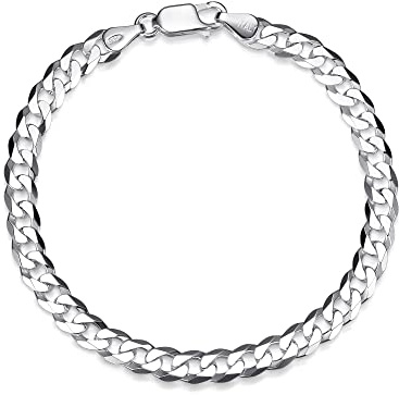 SILBERKETTEN STORE DEIN SCHMUCK ONLINE SHOP Solides Panzerketten Armband - 6mm breit| echt 925 Silber | nickelfrei