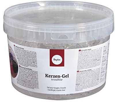 Rayher 3130300 Ljus Vax, Burk 2 kg/Ca 2 500 ml, Transparent, Kristallklart Vax för Smältning, Kan Färgas, Ljus Gjuta, Färglös