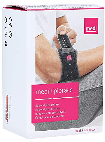 Epibrace Epicondylitisspange grau, Ellenbogenbandagen