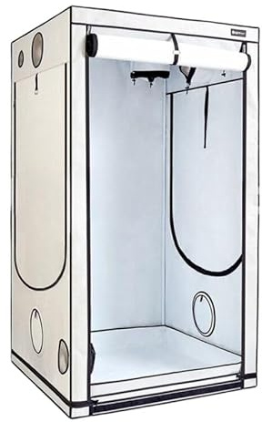 HOMEbox Ambiance 120x120x200 cm - Carpa de Cultivo Armario de Cultivo Carpa de Cultivo Caja de Cultivo Invernadero Impermeable Cultivo Interior