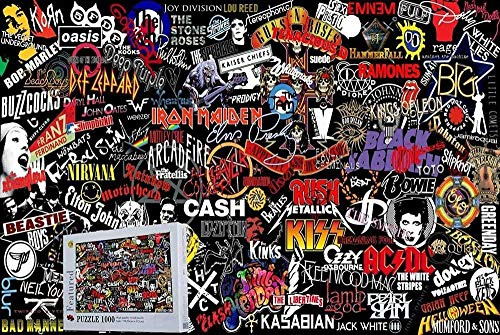 USDFYU Träpussel 1 000 bitar rock band logotyp trä pussel konstsamling 30: 50 cm heminredning