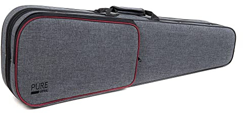 PURE GEWA Estuche para violín en gris con correas de mochila y asa de transporte 1/2