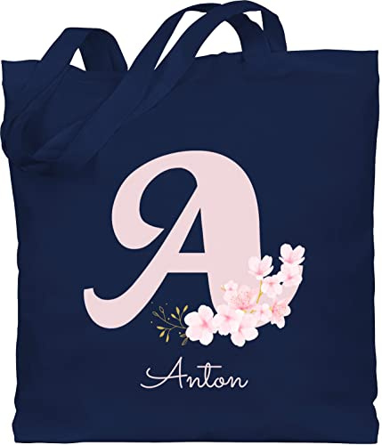 Geschenk mit Namen personalisiert by Shirtracer - Baumwolltasche - Initialen - Personalisierte Geschenke mit Anfangsbuchstaben I Geschenkideen mit Namen