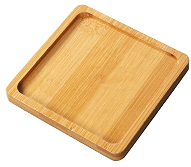 Bandeja de tocador de madera, organizador de encimera, bandeja de servir, bandeja de almacenamiento de joyas, bandeja dispensadora de jabón, bandeja de baño, platillo de bambú para plantas suculentas,