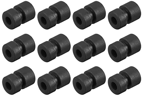 sourcing map RC Vibrationsschutz Gummi Bälle für RC F4 F7 Flugregler M2x6.6mm Stoßdämpfung Bälle (Schwarz) 12Pack