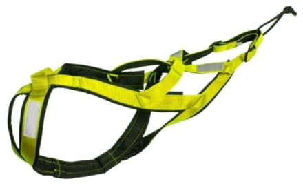 Total Harness Anti Traction for Sports with Dog, Running, Canicross, Sledding, Mushing, Bicycle, Scooter... (XL Yellow)