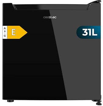 Cecotec Mini Frigorífico Convertible a Congelador 31L Bolero CoolMarket TT 31 Dual Black E. Minibar con Función Nevera o Congelador, Alto 49,6cm y 47,4cm de Ancho, Control Mecánico, Negro
