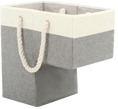 1 Pc Stair Basket for Stairs with Handle, Staircase Baskets for Carpeted and Wooden Stair,16 Step Storage Laundry basket for Stairs, Toys, Clothes, Books, Tools, Magazine, with Hard Board, Anti-slip