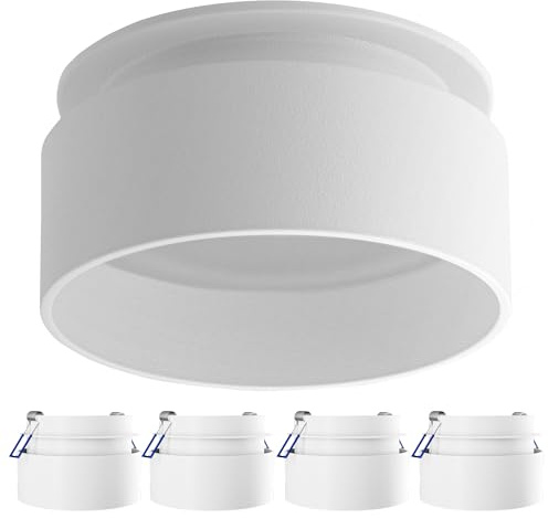 SSC-LUXon Sudara Einbauspot 5 Stück weiß indirekt | Fünf Design-Deckenspots weiß mit indirektem Up-Down-Licht - für Flur & Wohnzimmer, GU10 oder LED-Modul (ohne Leuchtmittel)