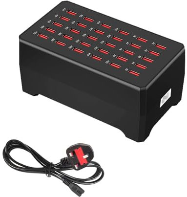 Balabaxer USB Charger Station,30-Port 150W/30A Multiple USB Charging Station,Multi Ports Charger Charging for Smartphones，Tablets and Other Devices.