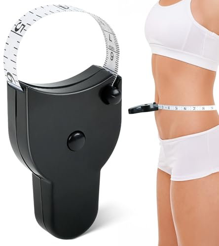 Massband Körper 150cm/60 Zoll Einziehbares Maßband, Maßband Nähen körpermaßband, Schneidermaßband Measuring Tape zum Messen von Länge, Brust, Taille (Schwarz)