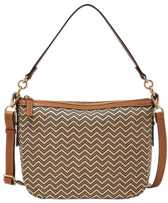 Fossil Jolie Brown Leder oder Wildleder Crossbody-Tasche für Frauen