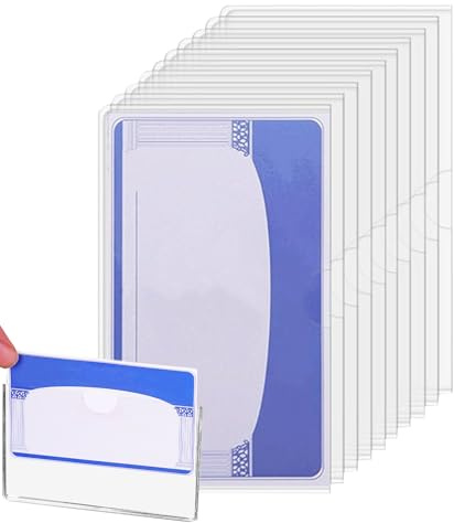 Social Security Card Sleeve | Vattentätt socialförsäkringskort skydd, smalt körkortsskyddsfodral tillbehör för vänner kollegor studenter, Vertikal, Refer to description, Unisex
