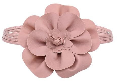 TeeYee Gürtel Damen PU Leder Blumen Gürtel Boho Wickelgürtel Flechtgürtel | Bauchkette,Schmaler Gürtel für Kleid,Women Belt