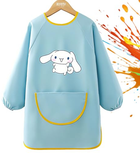 LACHT Tablier Peinture Enfant,tablier peinture enfant,Blouse Peinture Enfant, Blouse Imperméable Manche Longue avec Poche,Tablier de Cuisine,pour Art Peinture Coloriage Artisanat