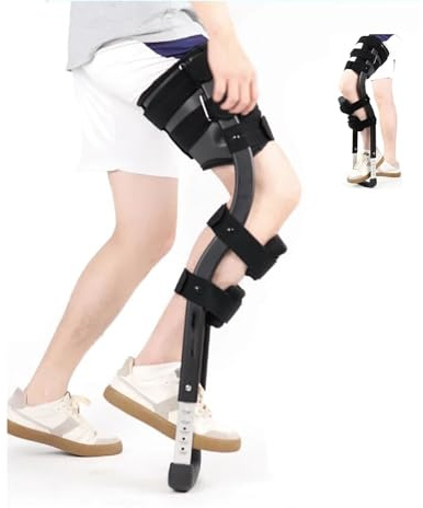 Stampella A Mani Libere, Stampelle Regolabili, Ausili For La Deambulazione, Stampelle For Ginocchio Senza Dolore, Supporto For La Mobilità Delle Gambe For Lesioni E Fratture Alla Caviglia