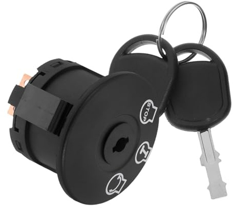 GALPADA Interruttore Accensione Tagliaerba con Chiave Compatibile Cilindro Flessibile e Resistente per Parti Ricambio Macchinario Giardino