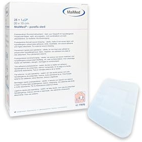 Wundpflaster steril 20x10 - steriler Wundverband Pflaster sensitiv - Wundauflage nicht haftend 15x5 cm - Saugstark & Hautfreundlich - Akute Wundversorgung und postoperatives Pflaster (25 Stück)