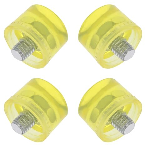 KOMBIUDA 4 Pcs Rubber Mallet Heads Replacement Striking Tips for Jewelry Crafts Flooring Hammer Accessories