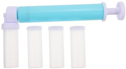 Vaguelly Manual Cake Duster Airbrush Spray Tube Lightweight Plastic Cake Paint Sprayer for Baking Decoration Blue for Home and Party Use
