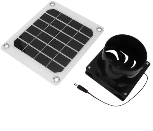 Ventilateur extracteur à énergie solaire 12 V 20 W avec kit de panneau solaire pour camping-car, cuisine, salle de bain et caravane, fonctionnement automatique