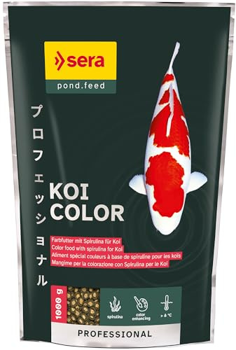 sera koi Professional Color 1 KG | alimento Funcional para Colores Crecimiento Sano | gránulos flotantes | con una proporción Adecuada de Algas espirulina ricas en pigmentos