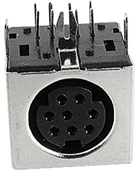 uxcell 5 Pcs Replaceable S-Video 8 Pin PCB Mounted Mini Din Sockets