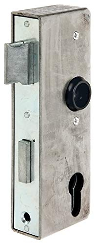Alberts 413354 Schlosskasten | mit verzinktem Schloss | Stahl | Dornmaß 40 mm | 170 x 60 x 30 mm