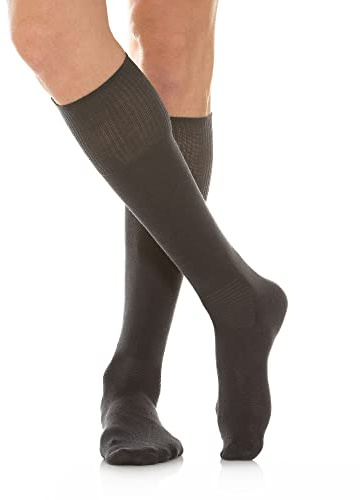 Relaxsan 560L (Antracita 6/XXL) Calcetines para Diabético Hombre Mujer, Largos, Sin Elástico, Sin Compresión, Pie Diabético, Algodón y Crabyon