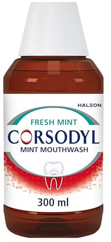 Corsodyl Mouthwash Gum Disease Treatment for Adults, Chlorhexidine Mouthwash for Gingivitis Treatment, Mint 300ml