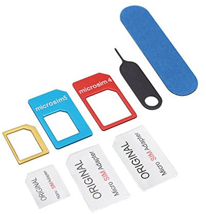 Appex Nano SIM Card Adapter Kit Micro Standard SIM Card Converter with SIM Car Needle and Folder for iPhone6s 6s plus 6 6 plus 5s Cellphone