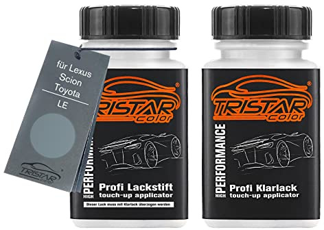 TRISTARcolor Peinture voiture Crayon de retouche peinture pour Lexus/Scion/Toyota LE Gunmetal Metallic Peinture de base vernis clair 50 ml chacun