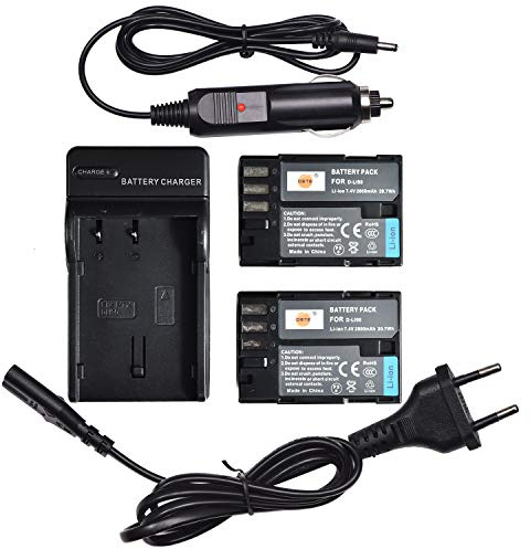 DSTE 2-Pack Batteries + Dual USB Chargeur Compatible pour Pentax D-LI90 K-01 K-3 K-3II K-5 K-52K-5II K-5IIs K-7 K-7D645D 645Z Digatal Camera