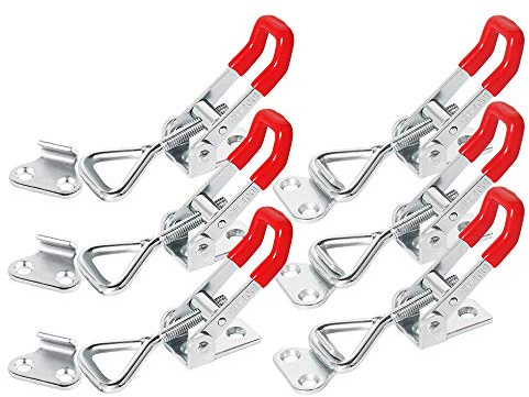 Dadabig 6 PCS Toggle Catch Latch, Toggle Clamp Latch Adjustable Cabinet Boxes Case Chest Catch Quick Release Latch Metal Adjustable Box Clip GH-4001 Holding Capacity, 150kg 330lbs, Small Size