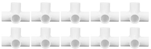10er Set PVC Winkelverbinder 4-Wege 25mm Innendurchmesser Rohrverbinder Steckverbinder für Möbelbau Bewässerung ß