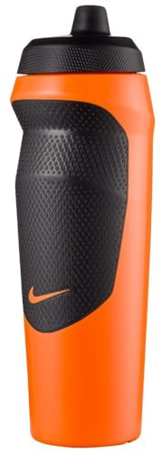 Nike Hypersport Bottle 20 Oz (Bright Mango/Black/Black/Bright Mango) - Rubber, 500 Ml