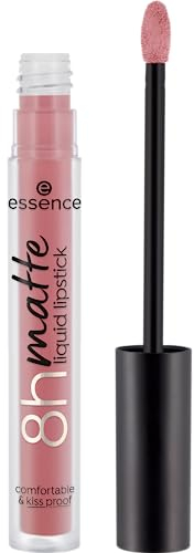 essence 8h matte liquid lipstick, Nr. 04, Nude, langanhaltend, mattierend, schnelltrocknend, matt, vegan, wasserfest, ölfrei, ohne Alkohol, 3er Pack (3x2.5ml)