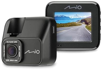 Mio MiVue C545 Car Camera Dash Cam Full HD 1080P @60fps, 2M Sensor, HDR, F1.8, FOV140, G-Sensor, Display 2.0 Inches, MP4 (H.264), Photo Mode, Parking Mode, MMC up to 256GB