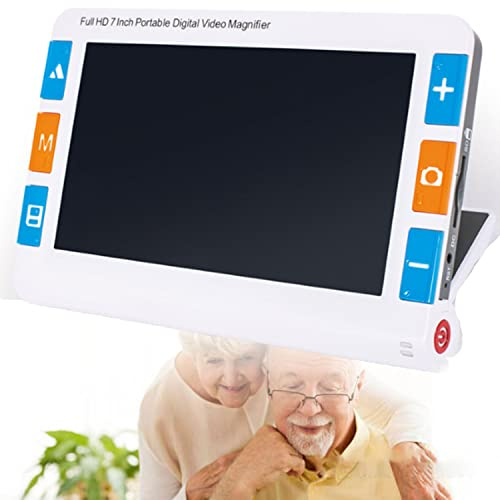 GBHJJ 3X-48X Videoingranditore Digitale Portatile Lente di ingrandimento per ipovedenti da 5.0 Pollici, Ausilio Visivo per la Visione Ridotta e la Cecità del Colore