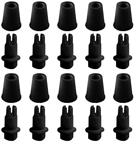 Amarcords - Fermacavo Serracavo per cavi elettrici in tessuto [10 pezzi] - Passacavo conico in plastica colore NERO