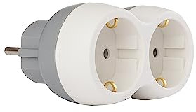 Zenitech Base multipla 2 prese Schuko 16A Bianco/Grigio Bolea