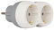 Zenitech Base multipla 2 prese Schuko 16A Bianco/Grigio Bolea