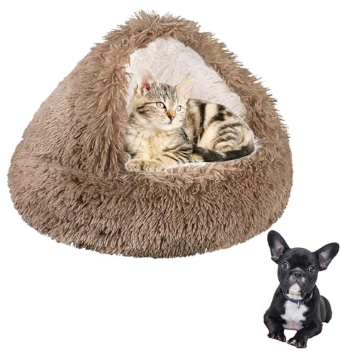 SHJOEE Flauschig Hundebett Muschelform Katzenbett Warm Tierbett Haustierbett Waschbar Hundesofa Katzensofa Plüsch Hundekorb Katzenkorb Weich Hundekissen Katzenkissen Gemütlich Hunde Katzen Schlafplatz