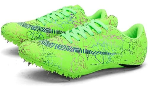 khUkHU Zapatillas de Clavos Atletismo Hombres Mujeres 8 Clavos Transpirable y Ligero Unisex Spikes Atletismo para Pista Antideslizantes Atletismo para Velocidad Sprint,002,37EU