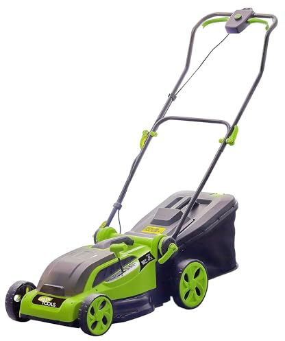 Green Tools Akku Rasenmäher 36V mit Mulchfunktion - Schnittbreite 38cm - Brushless-Motor - 36L Fangsack - 5 Schnitthöhen - komfortable Arbeitshaltung (Inklusive Doppelladegerät u& 2X 4.0Ah Akku)